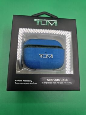 TUMI Blue AirPods Pro / Pro 2 Case with Textured Finish